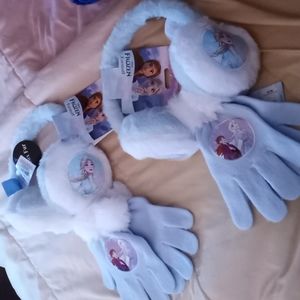 Frozen earmuffs and gloves